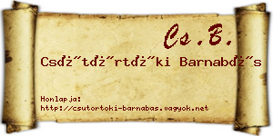 Csütörtöki Barnabás névjegykártya